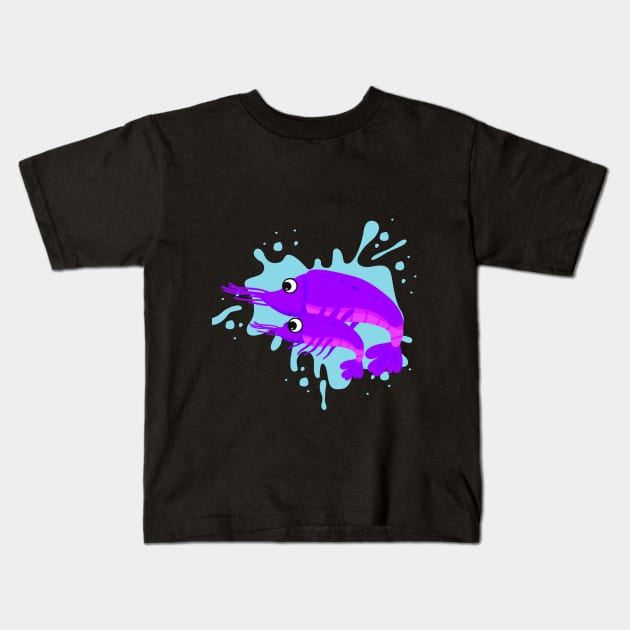 shrimp lover Kids T-Shirt by Explore The Tropics